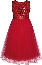 GRACE KARIN Girls Sparkling Sequin Tulle Dress Princess Party Wedding Flower Girl Dress for Special Occasions