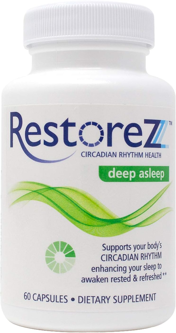 Savant Science RestoreZ Deep Asleep (60 Capsules) Natural Sleep Supplement - Combat Nighttime Disruptions and Restore Your Sleep - Non-Habit Forming Sleep Aid