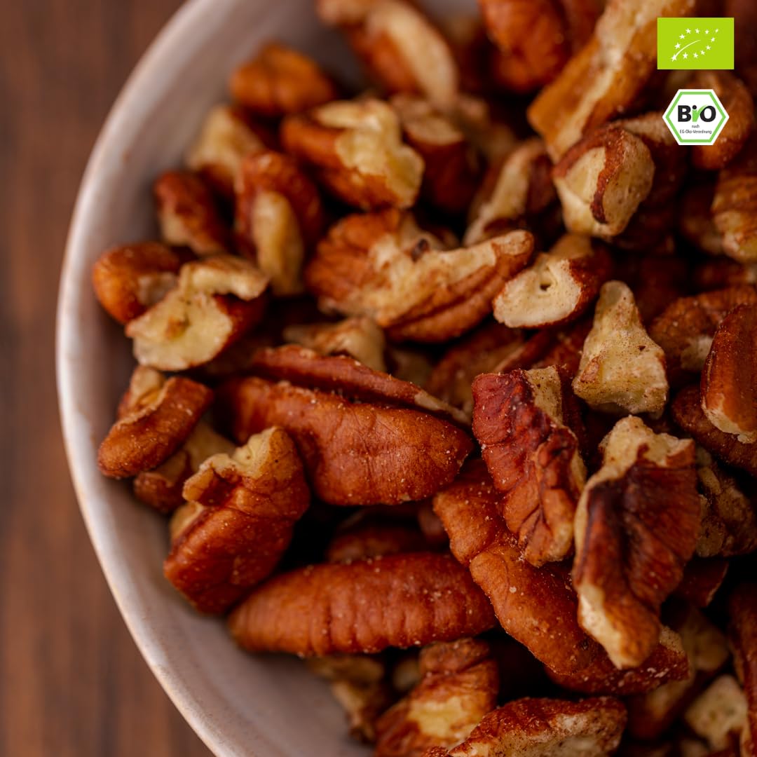 süssundclever.de® Bio Pekannusskerne | 1,0 kg | Pekannussbruch | Pekannussstücke | Pekannus | ökologisch-nachhaltig abgepackt