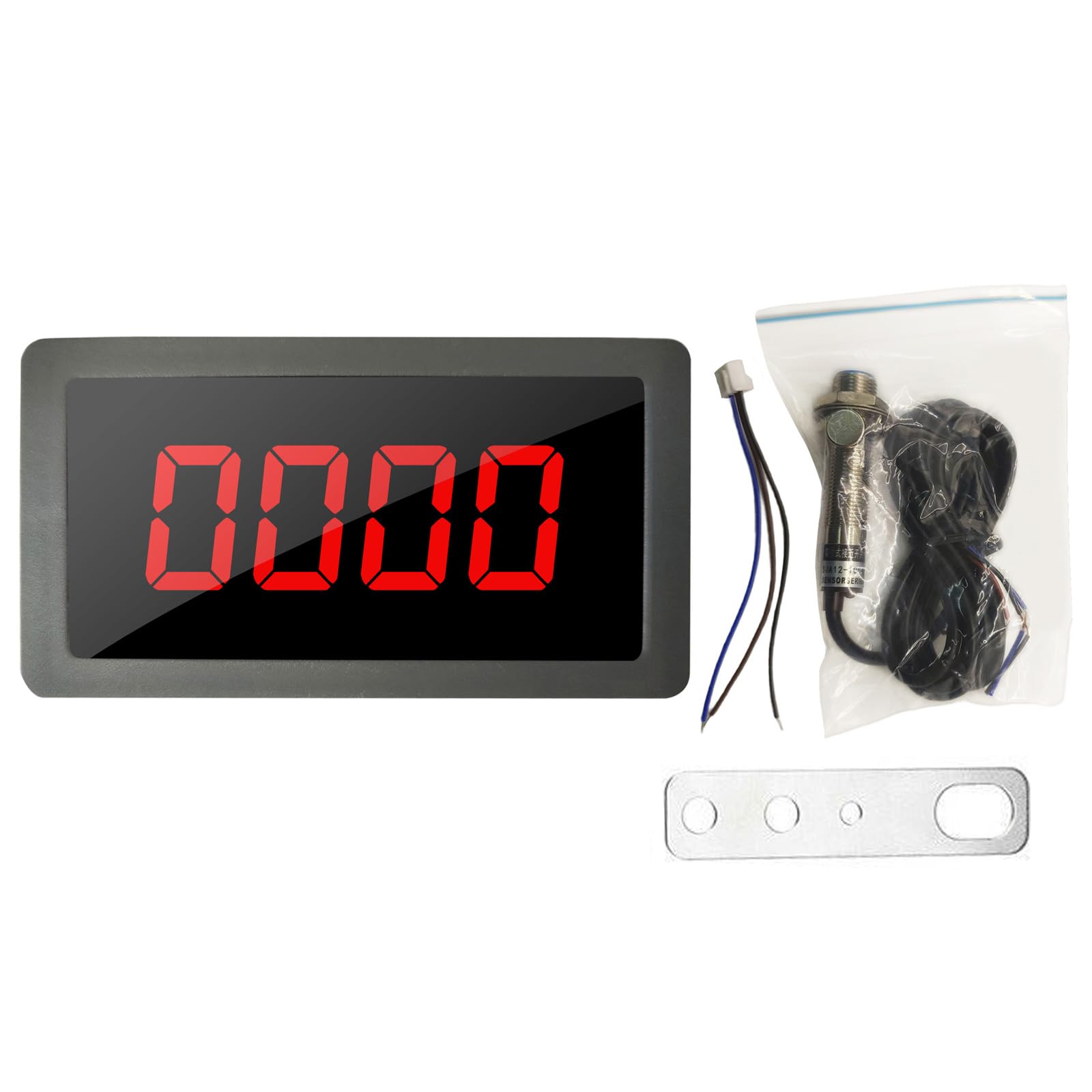 Pffiocix Red Precisions Digital Tachometer For Motors Led Speed Speed Meter With Effect Sensorings High Accuracy Measurement Lathes Monitors