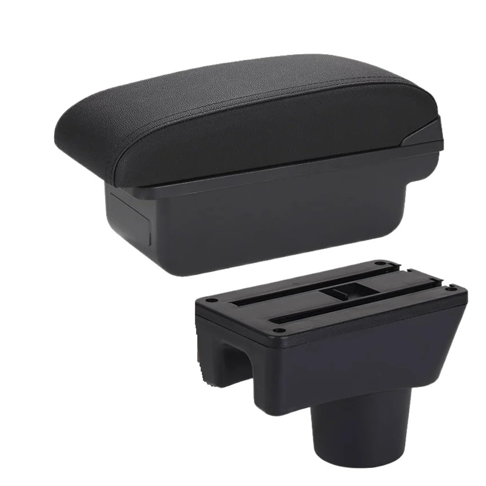 Umdjju C2 Black Line No Usb For Dodge For Attitude Armrest Box Car Storage Accessories Car Centre Console Armrest Box(C2 Black Line No Usb)