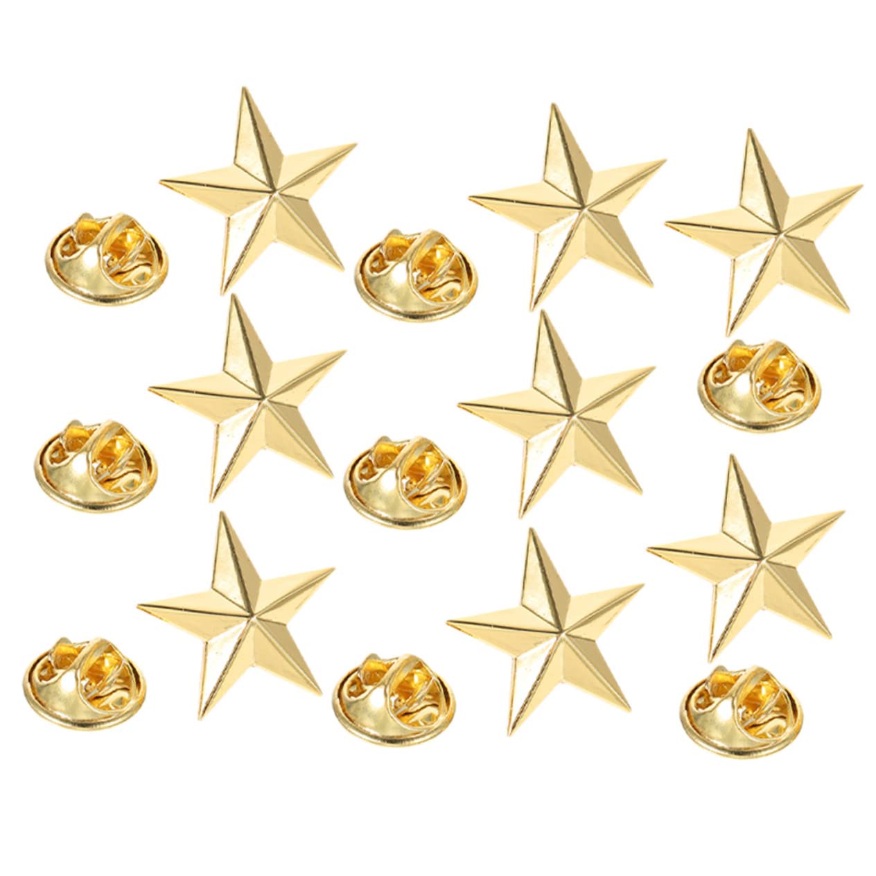 VALICLUD 16 Stk Pentagramm-abzeichen Schalnadel Anstecknadel Für Männer Brosche Für Männer Stern-anstecknadel Brosche Mit Stern Kostümzubehör Zum Unabhängigkeitstag Veteranen-tag-pin-masse