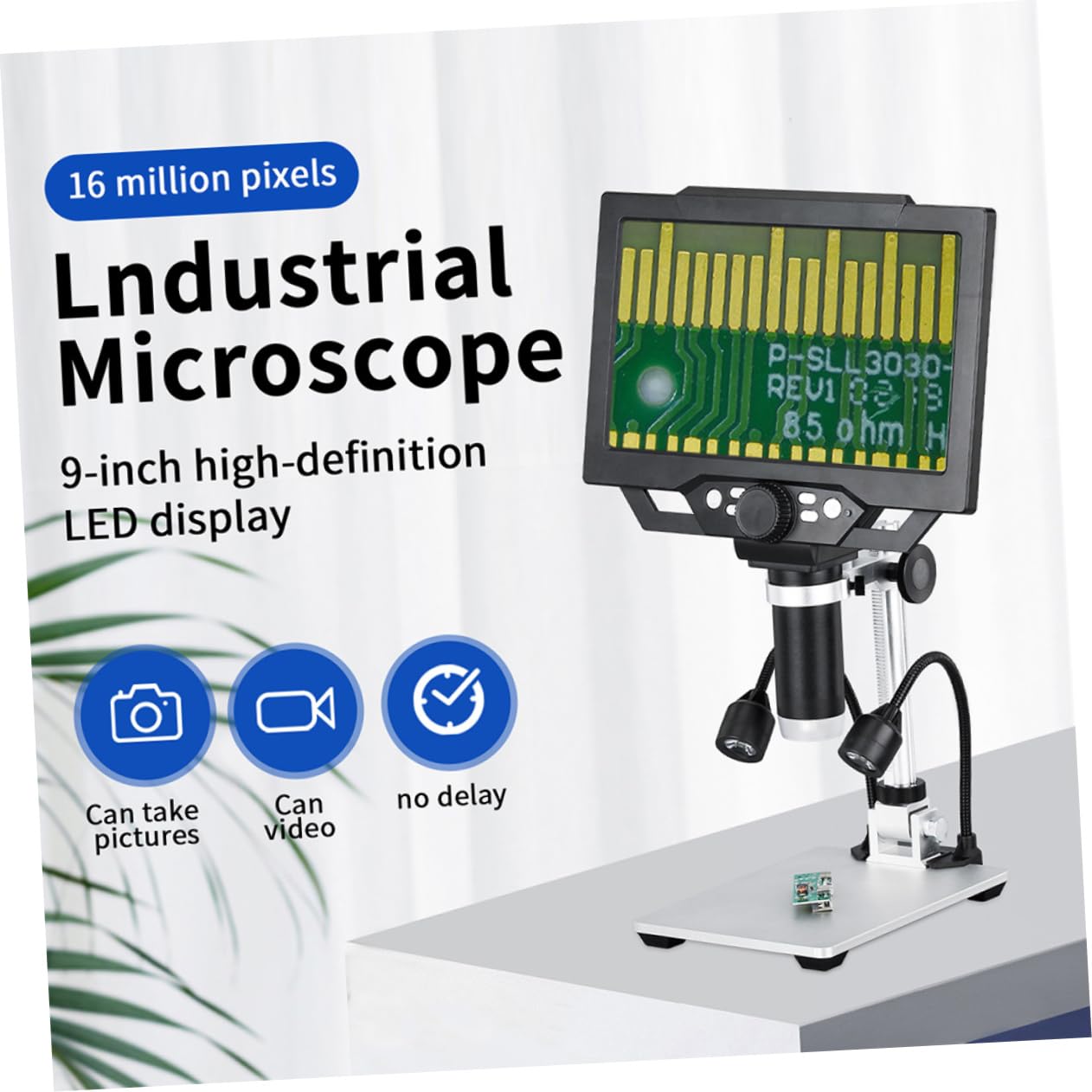 Microscopio De Bolsillo Digital Pantalla LCD y Luz para Adultos Fácil De Usar