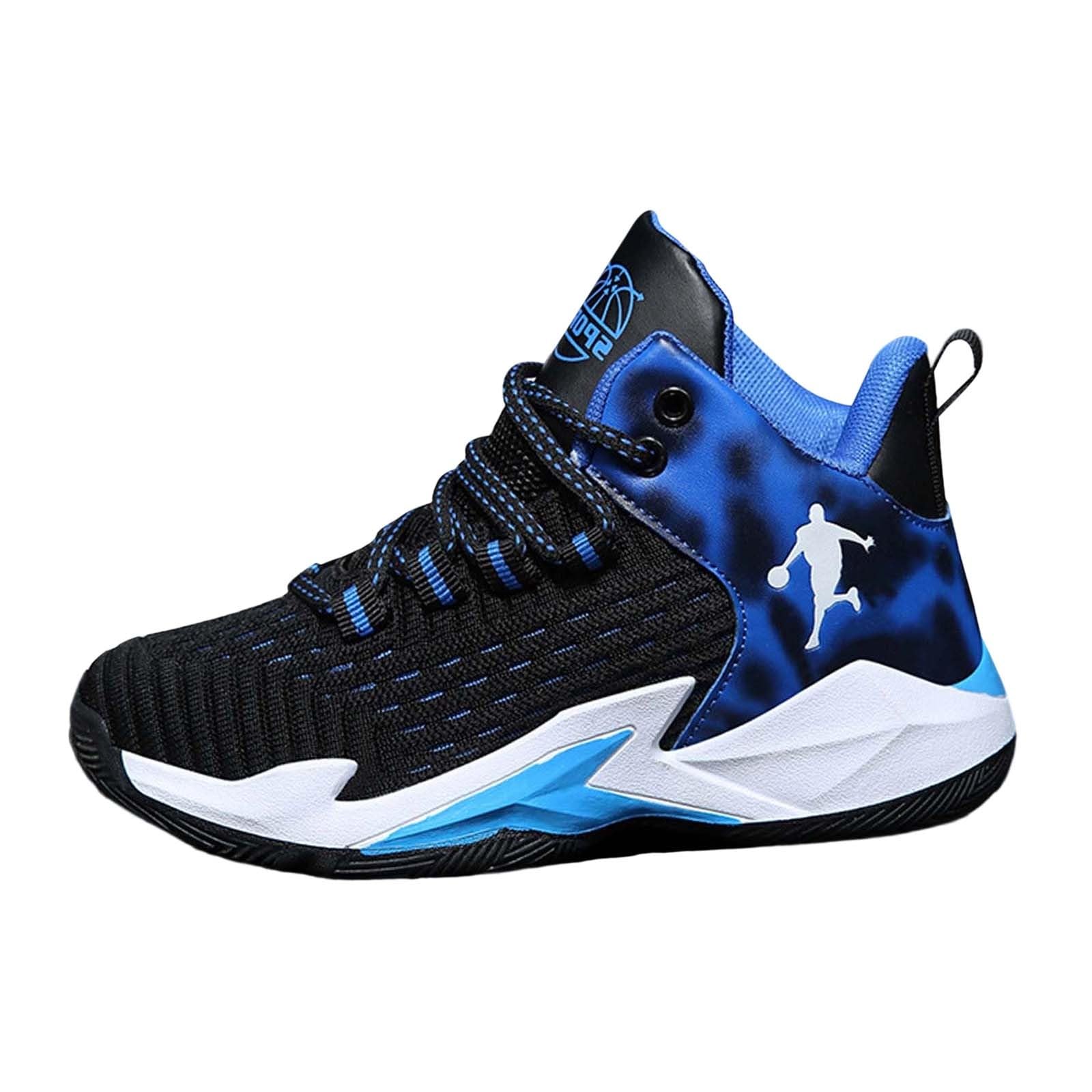 Zapatillas de baloncesto para niños, ligeras, transpirables, de malla, para niños, jóvenes, atléticas, correr, deportes, informales, con diseño cómodo y duradero, suela de apoyo para niños