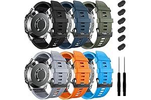 22mm Silicone Sports Band for Garmin Fenix 5/6/7 Series, 965/955/945/935 Forerunner, Approach S70