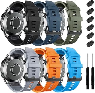 22mm Quickfit Band Compatible with Garmin Fenix 7 Pro/Fenix 6/Fenix 6 Pro,Silicone Wrist Strap for Garmin Fenix 7/Fenix 5 Plus/Fenix 5/Forerunner 965/955/945/935/Descent G1/Approach S62/Quatix5