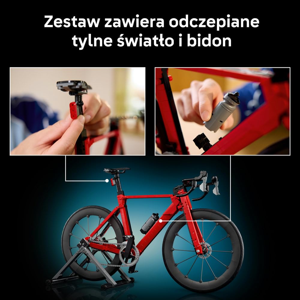 LEGO Icons Rower szosowy 11380 | Model roweru, zestaw konstrukcyjny dla dorosłych, prezent dla fana kolarstwa, upominek dla rowerzysty, 1015 elementów