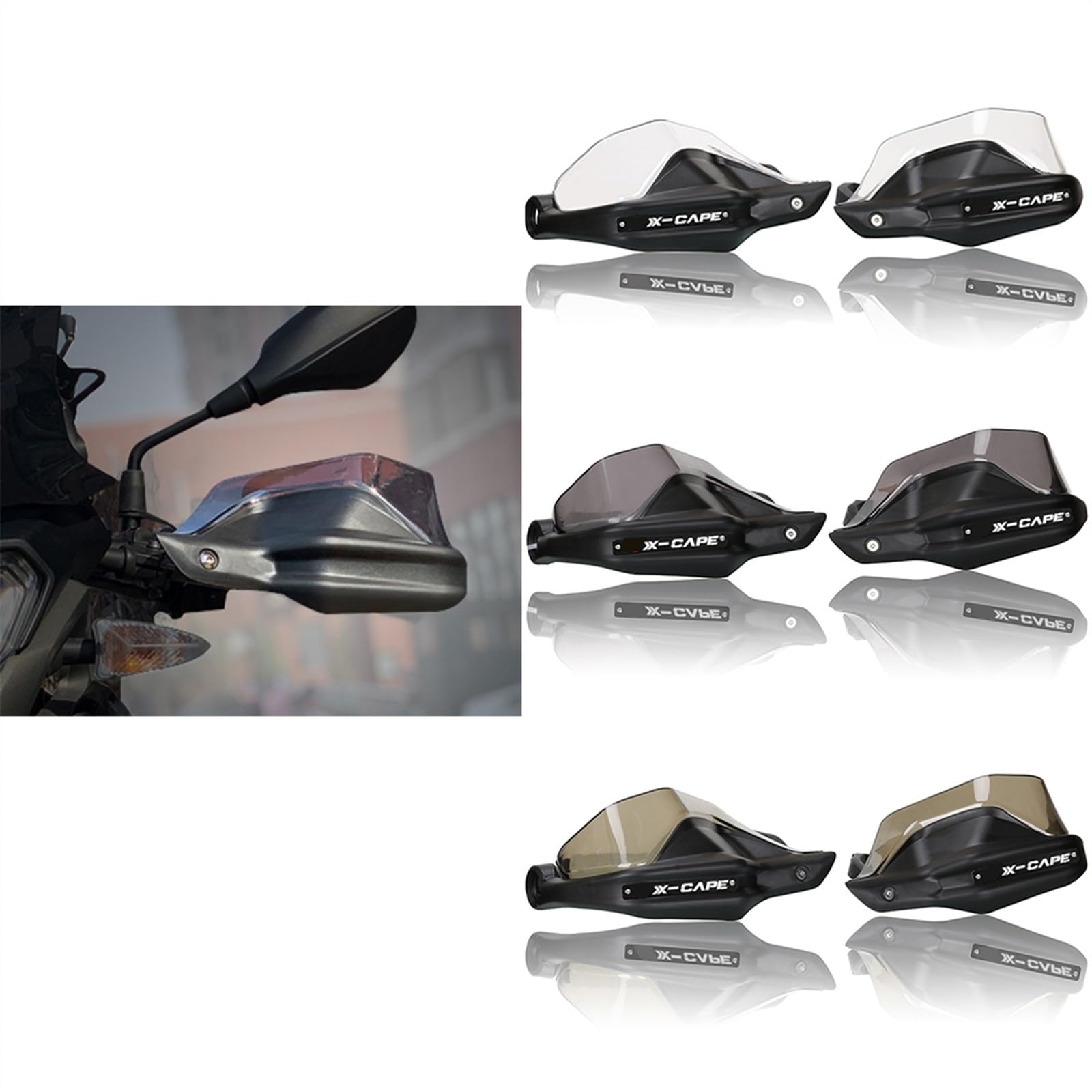 Moto Dedicato Protezione della Mano per Morini X Cape650 X-Cape 650 650 X-Cape Moto Paramani Protezioni Manubrio Parabrezza (Color : Handguard)