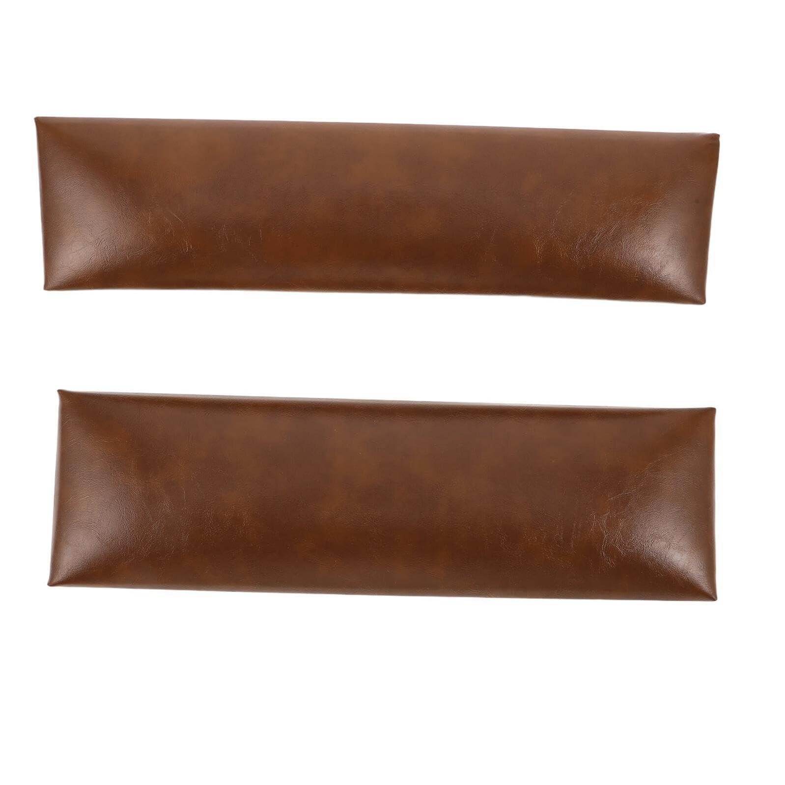 Cuscino Poggiabraccio Manicure Pu Marrone con Supporto in Legno | Set per Unghie, Antiscivolo e Igienico, Formato 40x10x9cm, per Sessioni in Salone