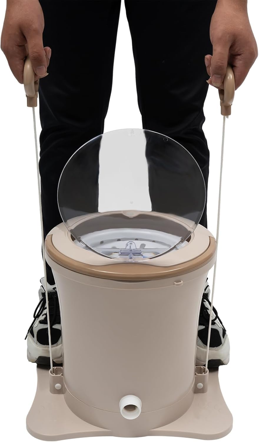 Mini Lavatrice E Centrifuga Portatile - Lavatrice Compatta Non Elettrica con Pedale E Manovella per Campeggio, Camper E Dormitori - Soluzione Salvaspazio 2 in 1 per Il Bucato