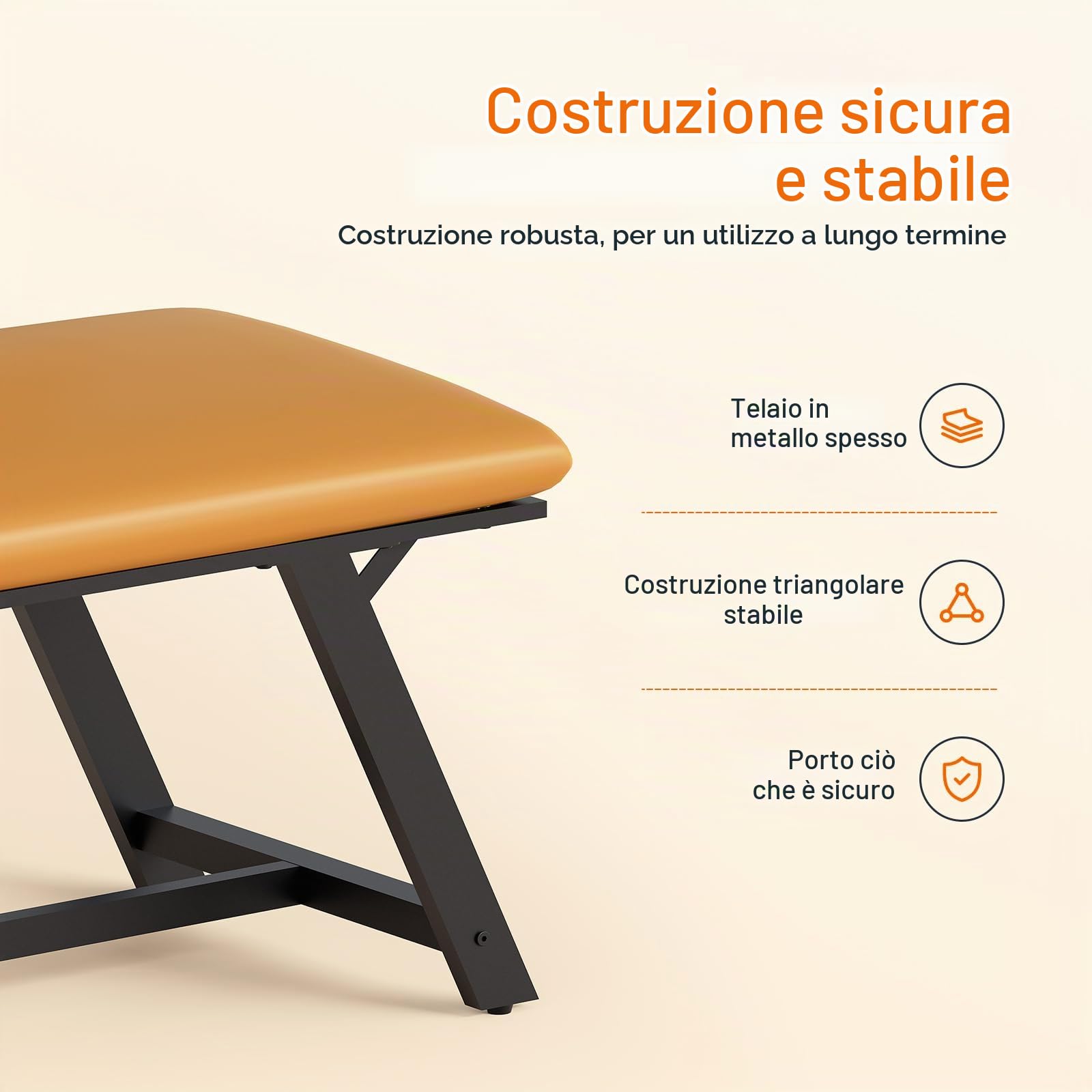 HOOBRO Panca Imbottita 139 cm con Schienale in PU, Struttura in Metallo con Piedini Regolabili, Seduta per 2-3 Persone per Sala da Pranzo, Cucina, Soggiorno e Corridoio, Marrone e Nero ECB18CD01
