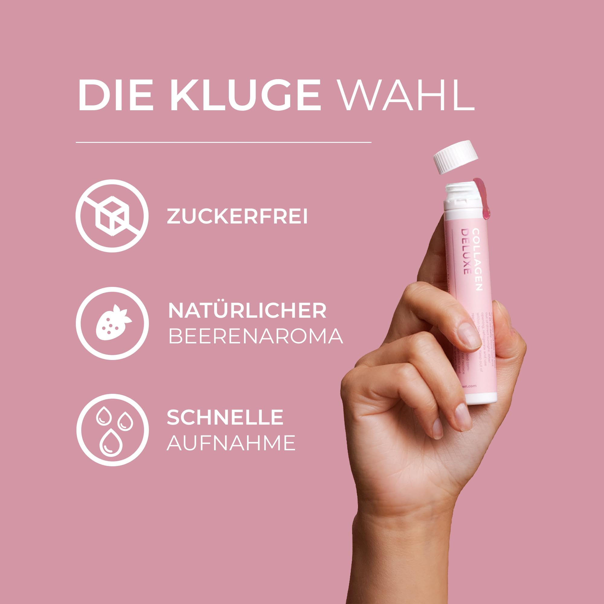 Swedish Collagen - Collagen Deluxe Shots, 20x25ml flüssige Kollagenergänzung | 12.500 mg Meereskollagen mit Hyaluronsäure, Vitaminen & Mineralien für Haare, Haut und Nägel (20)