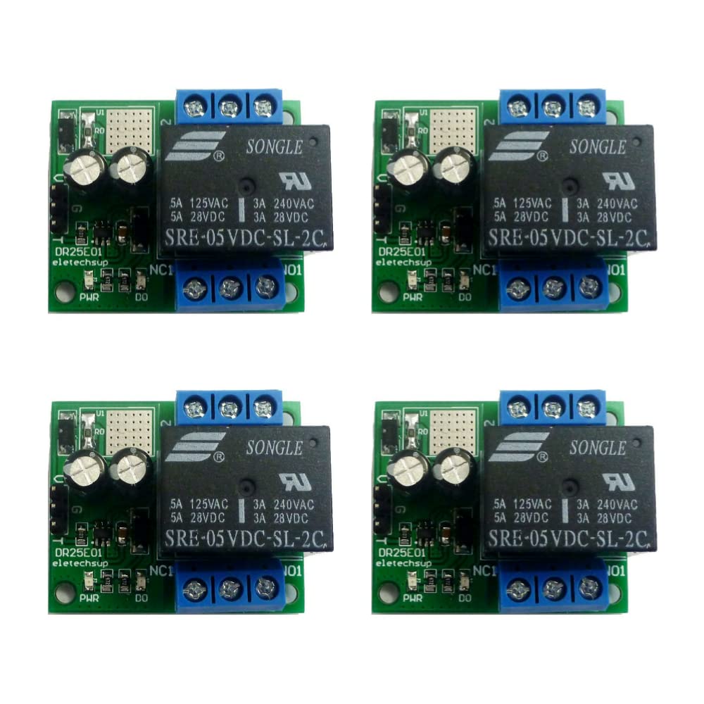 DC 5-24V 12V 3-5A Flip-Flop Latch DPDT Relay Module Bistable Self-Locking Double Switch Board for Ardiuno MEGA AVR LED (4)
