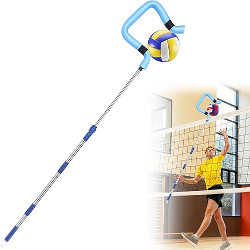 Entrenador de picos de voleibol  Longitud ajustable de 62 a 85 pulgadas, ideal para servir, pinchar y saltar, sensación de pelota realista, equipo