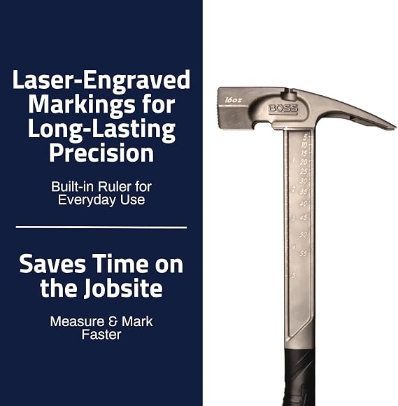 Boss Hammer 16 oz Pro Series Titanium Hammer