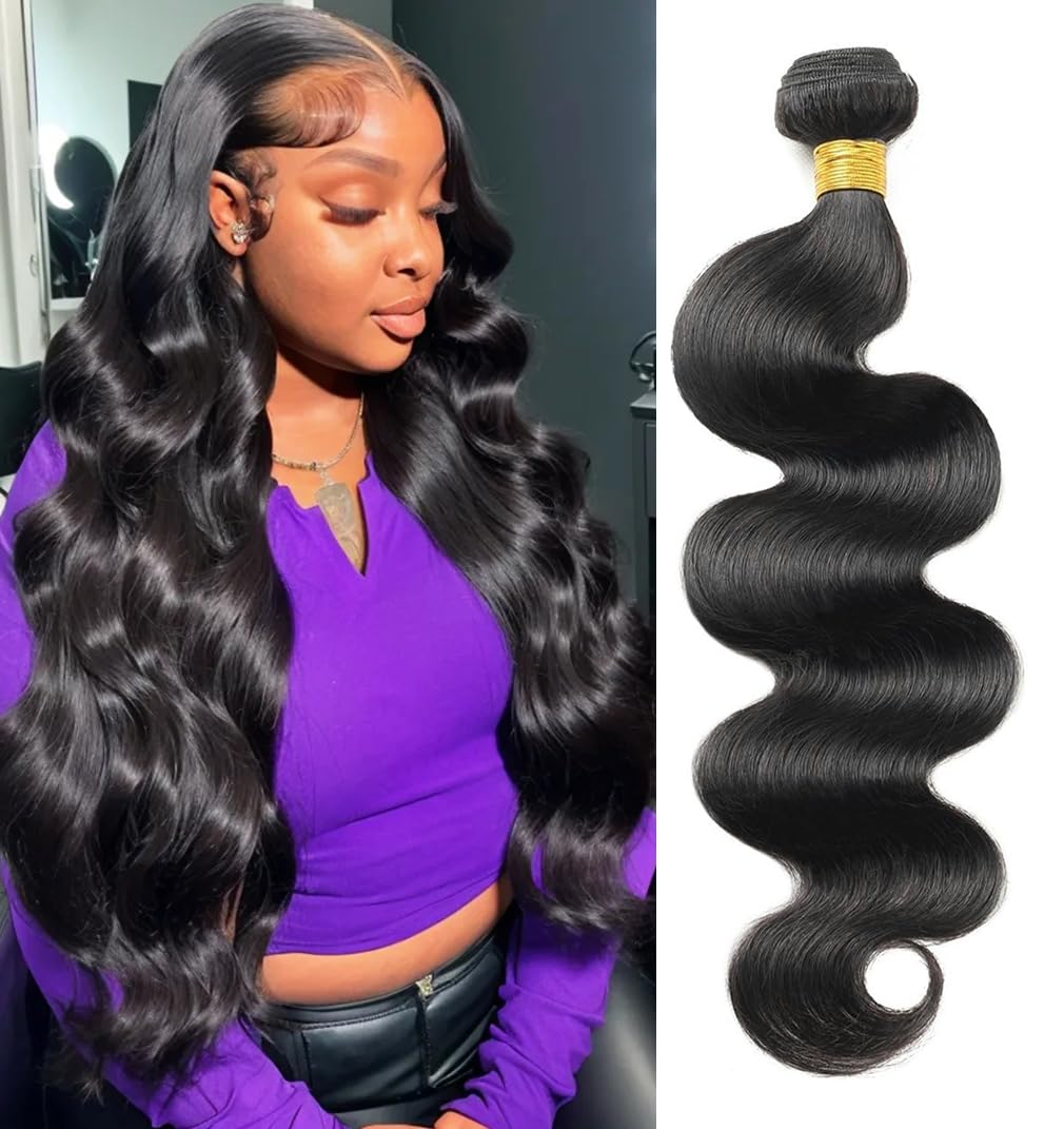 12A Deep Wave Human Hair Bundles 14 16 18 Inch Curly Bundles Human Hair 100% Unprocessed Human Hair Bundles Deep Wave Weft Extensions Weave Natural Black (300g)