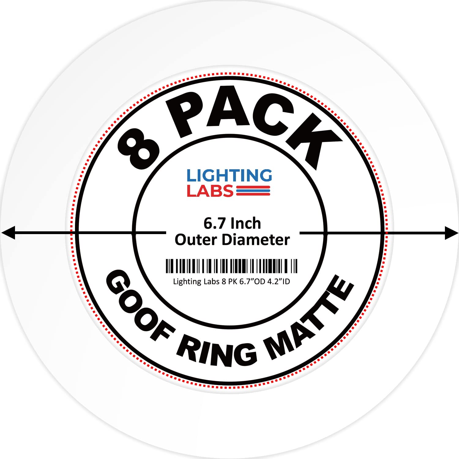 Lighting Labs 8 Pack Matte White Goof Trim Ring - recessed lighting | Mubboo
