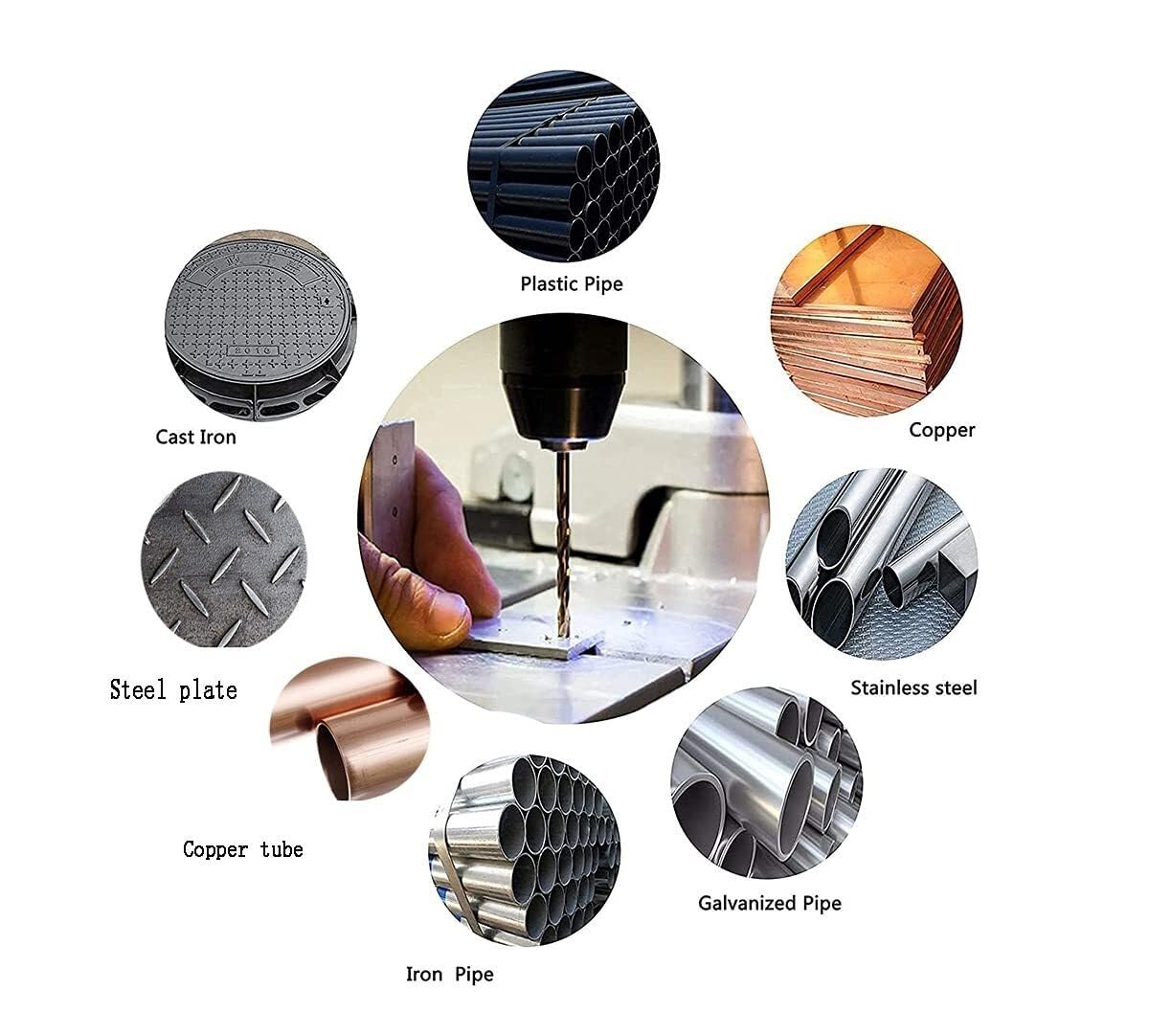 Juegos de brocas, acero torcido alta velocidad HSS-Co 5%, 10 piezas M35 helicoidales 1,0~4,9 mm for inoxidable, hierro fundido, metal duro(Diameter: 3.5mm)