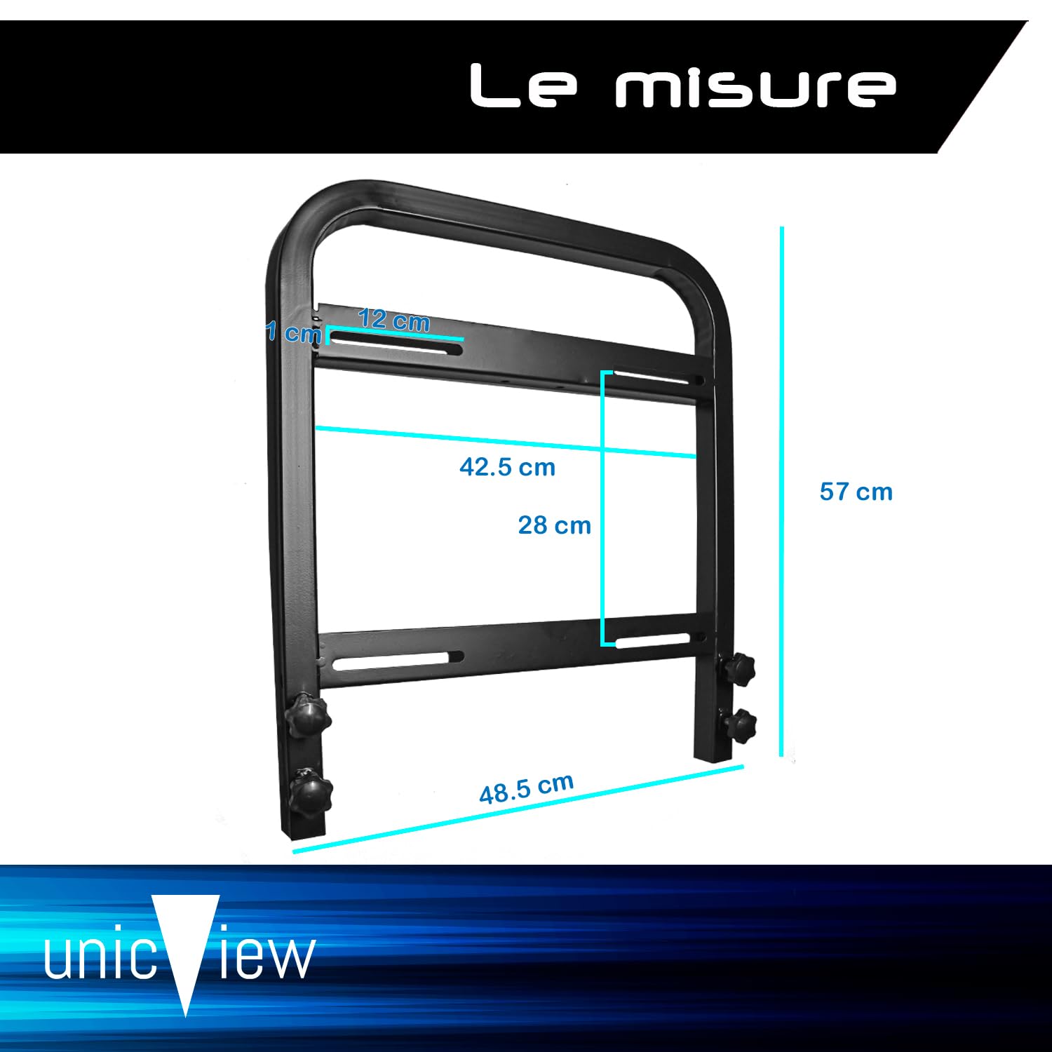 Unicview Adattatore Cockpit SimRacing per supporto volante Logitech G29 G920 G923, Thrustmaster T150 T500 T300 TX TH8A, PS4 PS5, Xbox Fanatec, Completamente regolabile, Valido per sedia da gaming