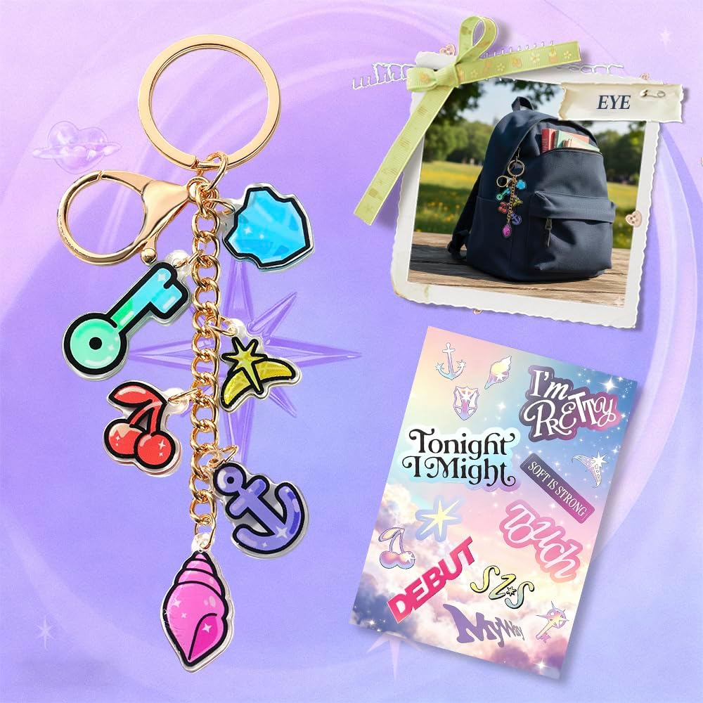 Katseye キーチェーン商品、癒しのシェル、リミテッドレスキー、ガーディアンシールド、デュアルチェリー、ステラティアラ、ファンの