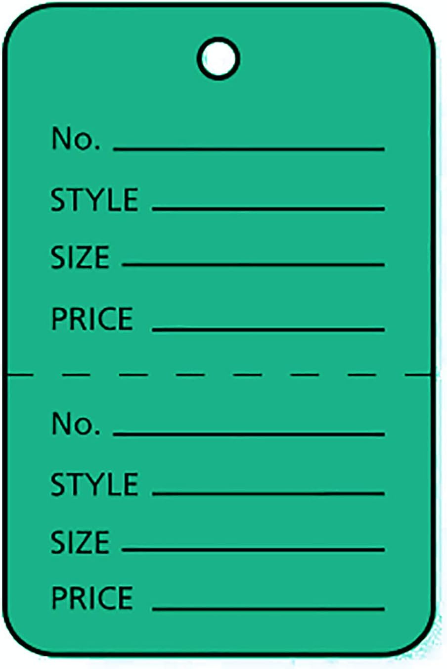SSWBasics Small Retail Paper Price Tag - Green - Unstrung - 1¾ W x 1? H - Case of 1,000 - Multi-Use Price Tag for Merchandise and Inventory Labeling for Clothes and Retail Use
