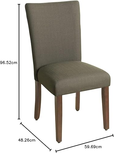 Miniatura 165 de HomePop Parsons - Silla clásica tapizada para comedor Gris ceniza,Azul Demask,Marrón Boucle (paquete individual),Marrón (Brown Damask),Marrón (Brown