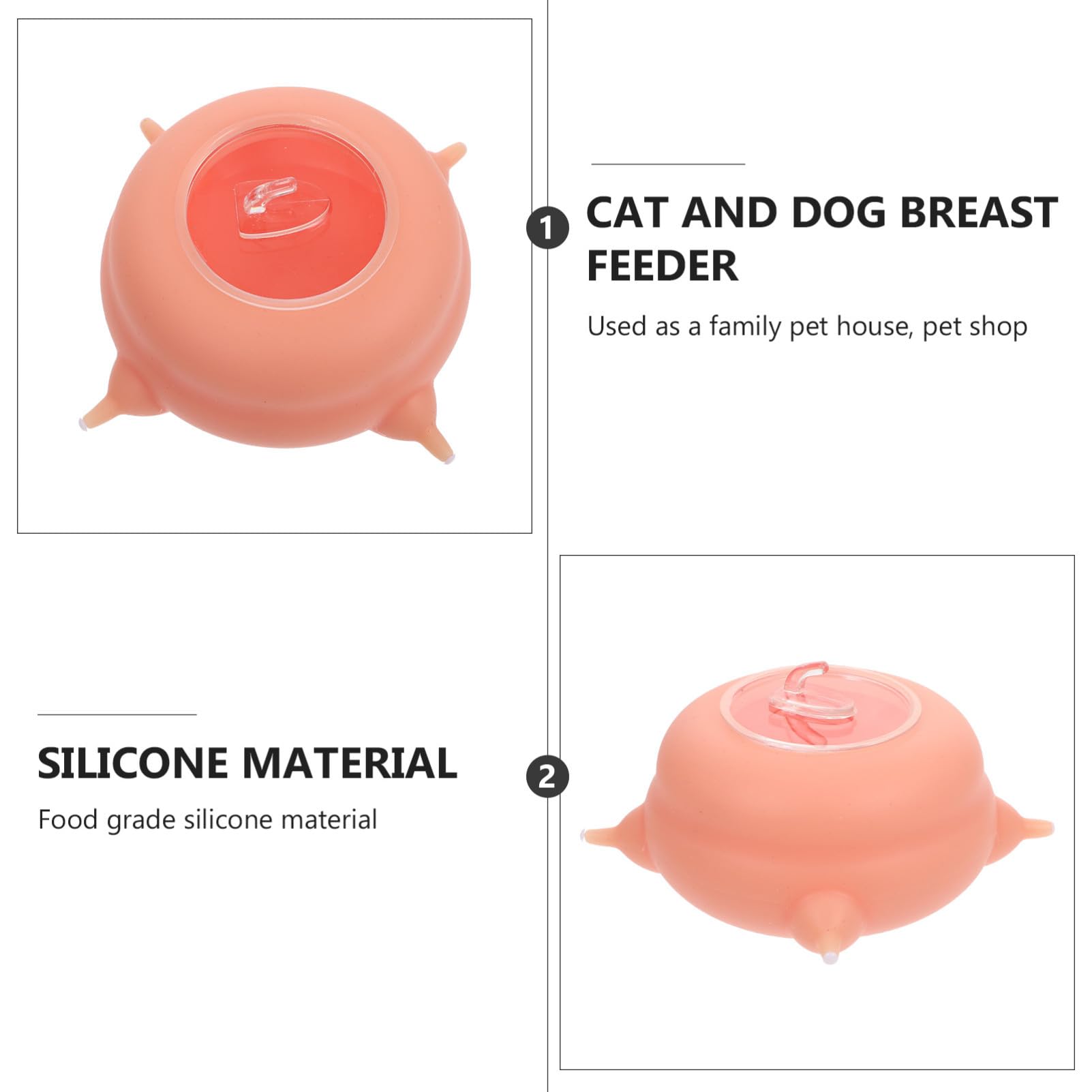 Distributeur de Lait pour Chiots et Chatons Nourrisseur de Lait en Silicone Alimentaire 200 ML Petit Format Jouet D’Alimentation pour Petits Animaux de Compagnie