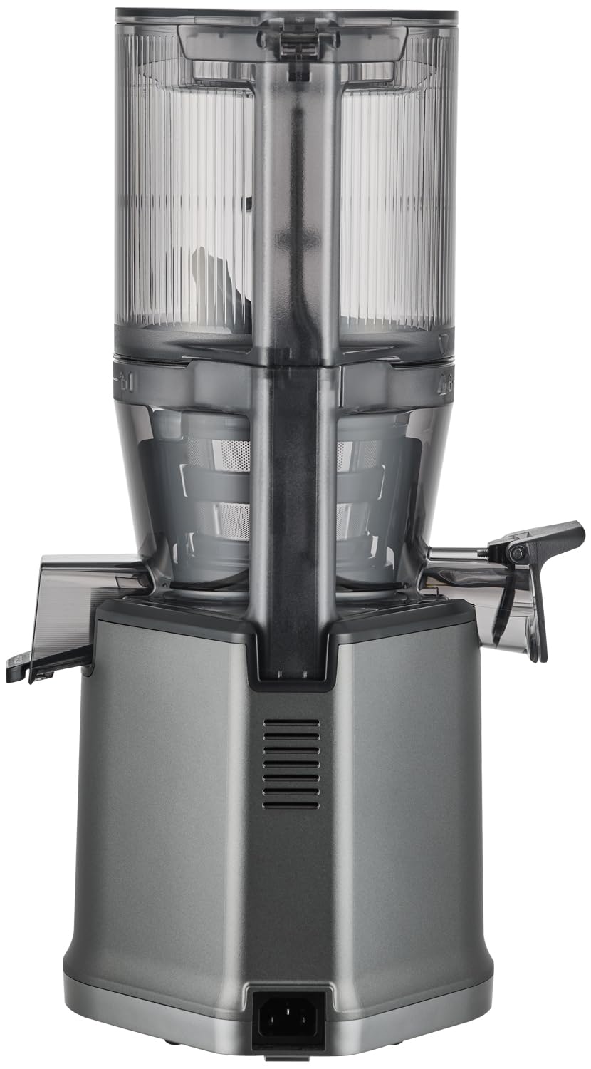 Hurom H80-ST Neuer Slow Juicer | Elektrische Kaltpresse | Entsafter für Gemüse & Obst | 2.2L Kapazität | Automatische Entsaftungsfunktion | BPA-frei | 15 Jahre Garantie | 200W | (Titangrau)
