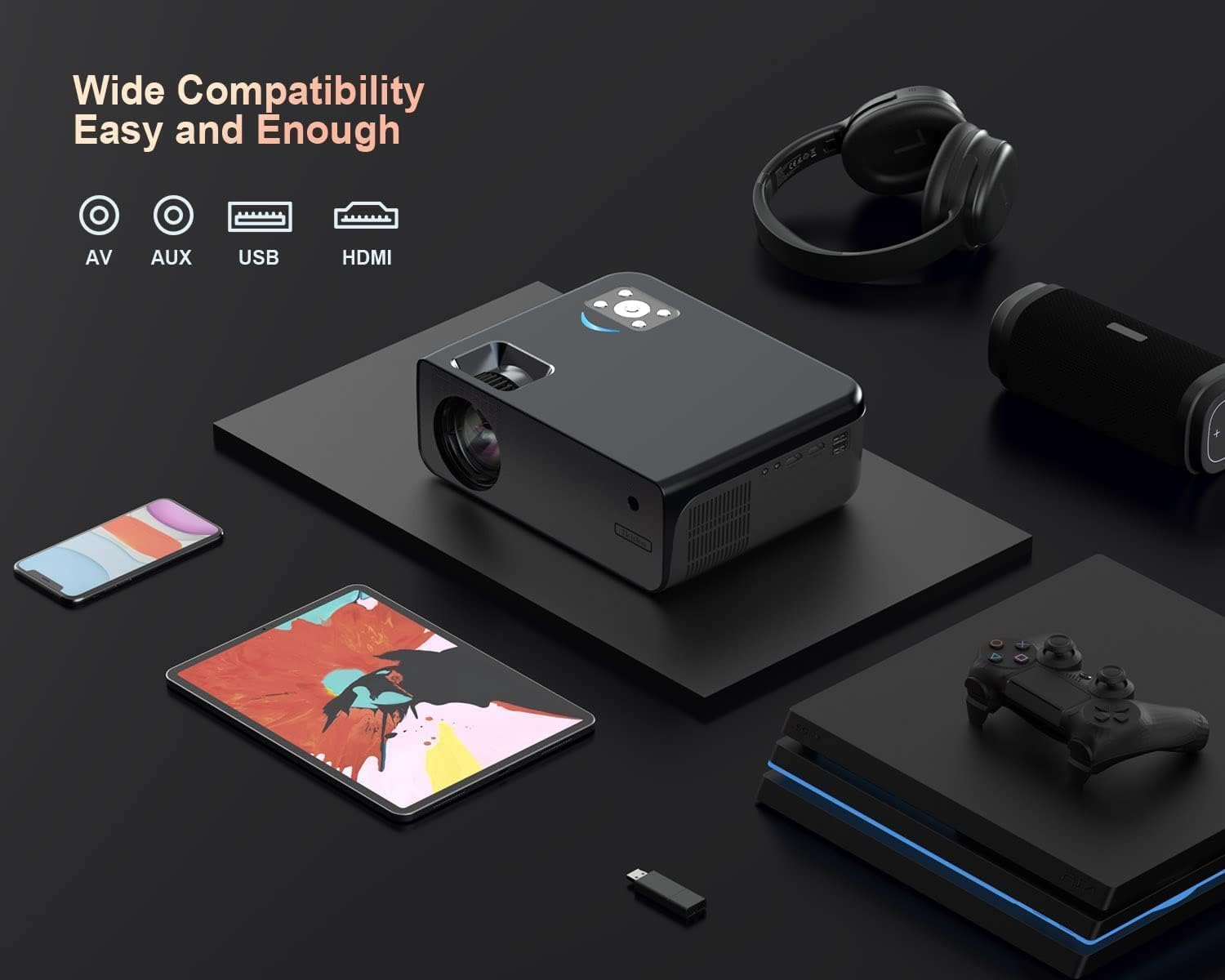 Amazon.com: [Electric Focus] Projector with Wifi and Bluetooth