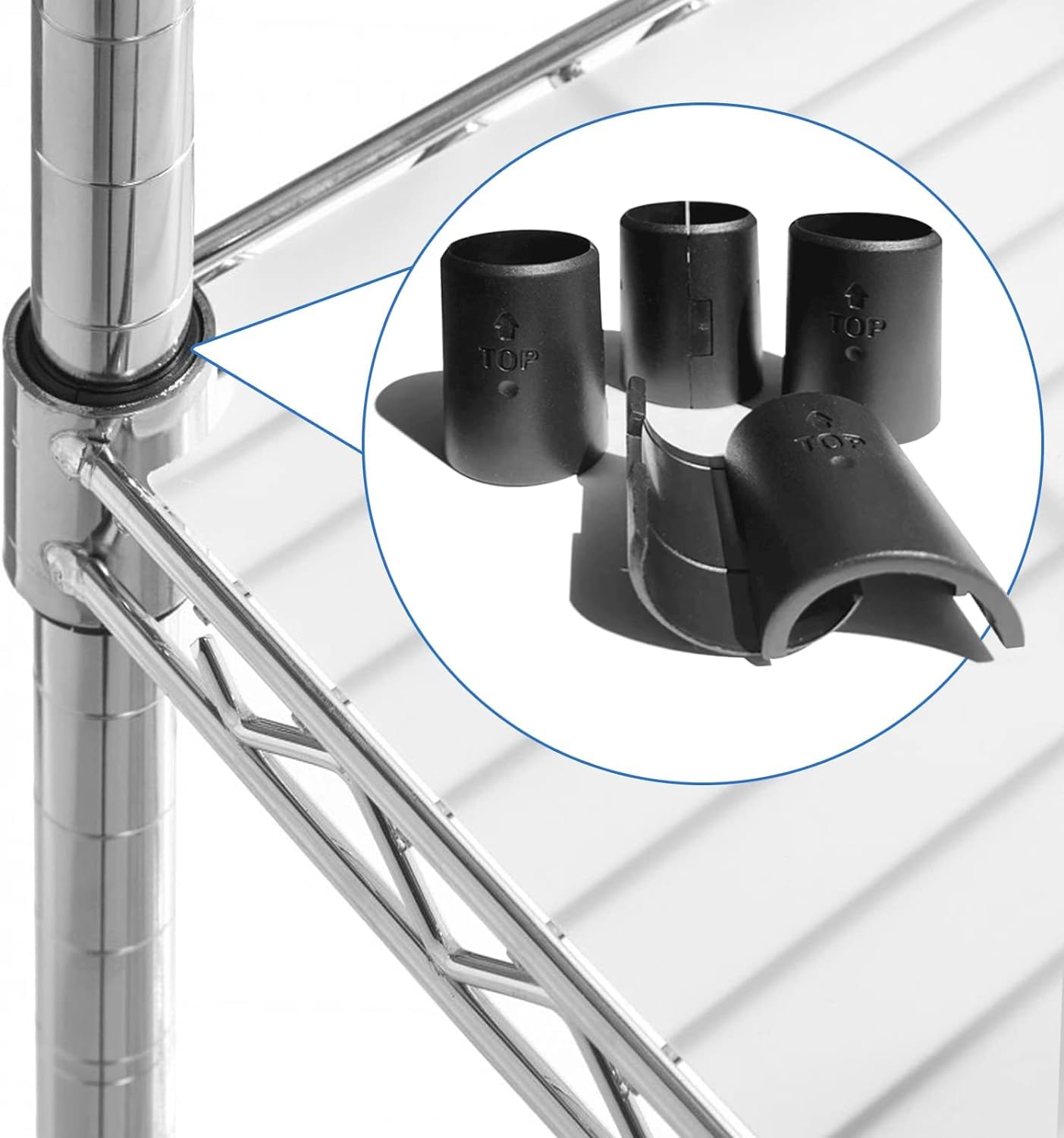 Amazon｜メタルラック 棚板 固定部品 ポール径22mm 取付部品