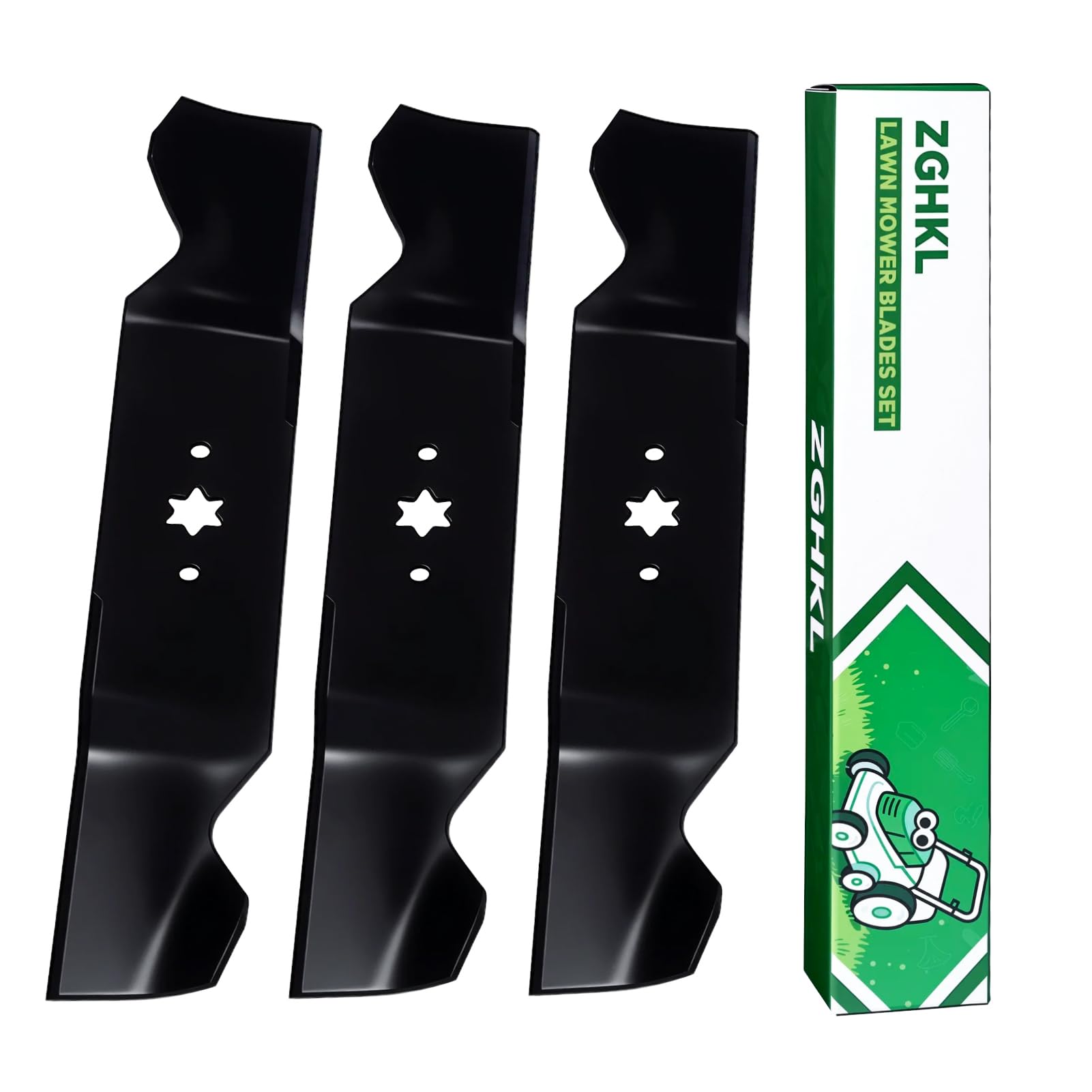 942-0677B 742-0677 Cuchillas para cortacésped Cuchillas para Mulching 54 Pulgadas (137,16 cm) Repuesto para Plataforma 3Piezas
