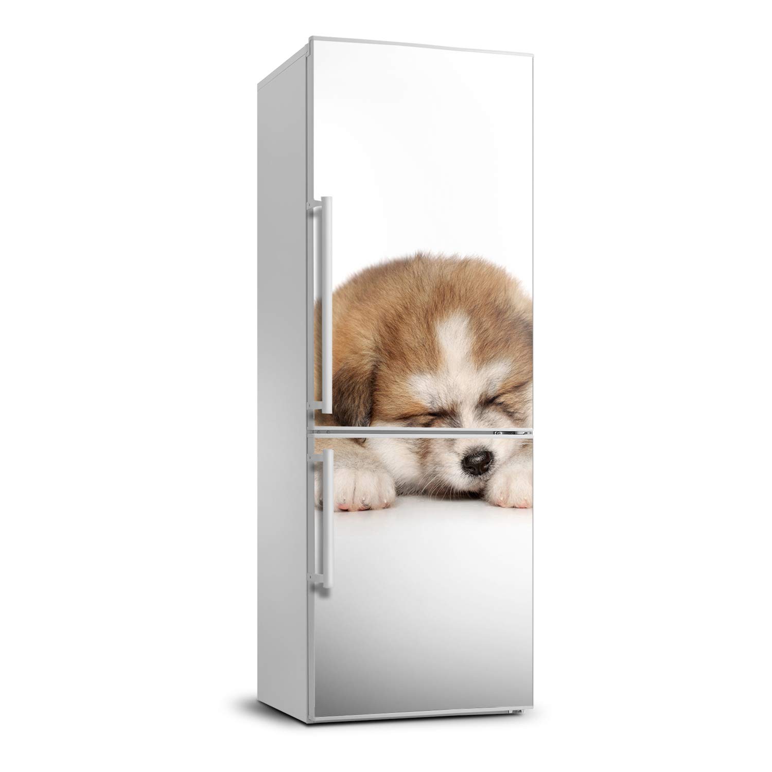 Autocollant frigo 60x180cm chiot akita sticker frigo design
