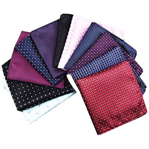 Bulk Mens Classic Silky Pocket Square HankieS For Suits Cover