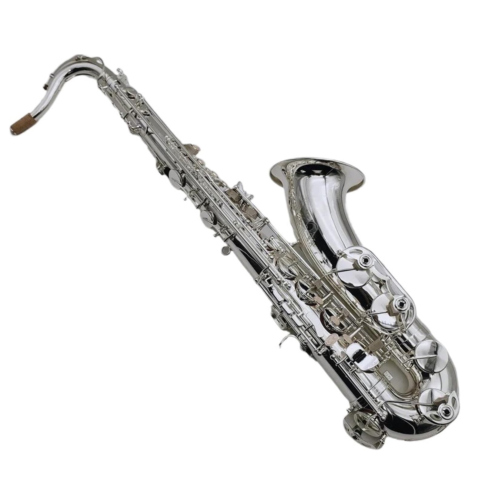 Saksofon Saksofon Tenorowy Bb Tune Posrebrzany Profesjonalny Instrument Muzyczny Z Ustnikiem W Obudowie (Color : Leather bag)