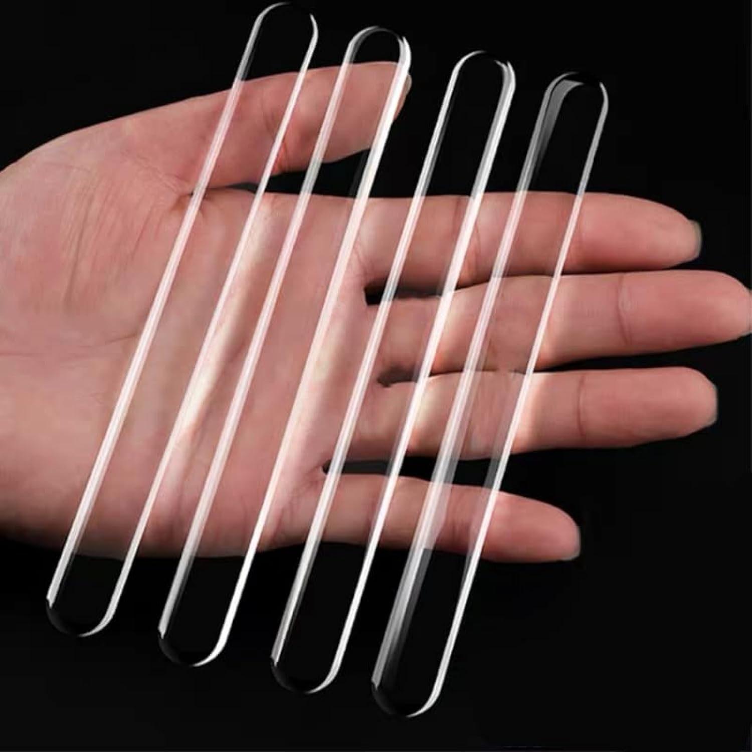 SOLDOUT Car Door Transparent Anti Collision Scratch Protector Bar Stickers Side Edge Bumper Protection Guards Door Crash Strips (Clear, Pack of 4)