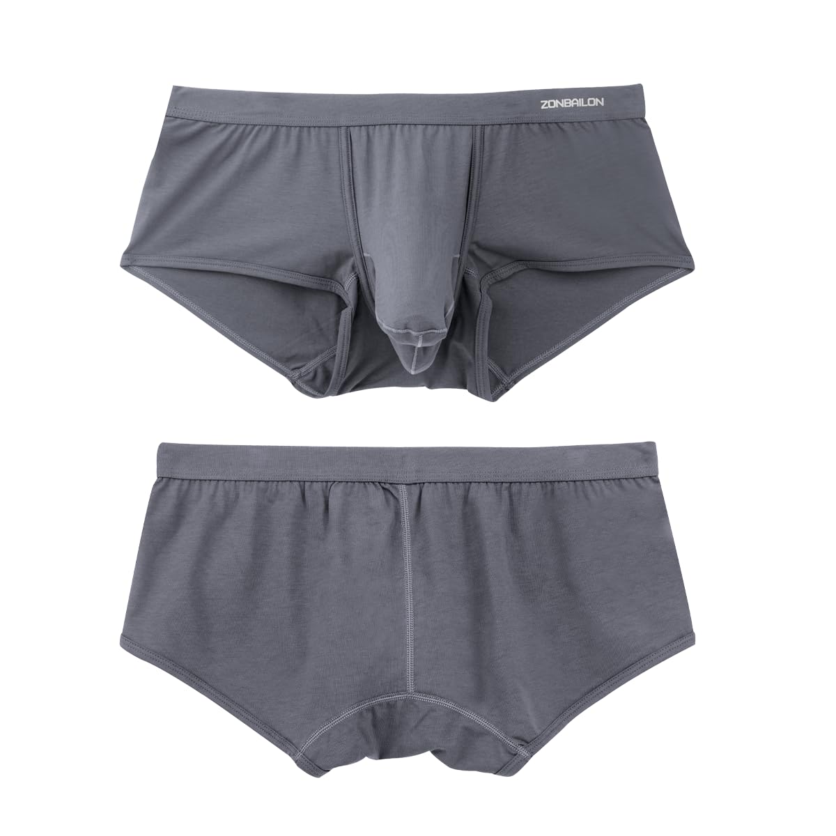 MUEBAIRES Men's Elephant Trunk Boxers Briefs Dual Pouch Bulge Shorts Sexy Trunks with Wide Waistband