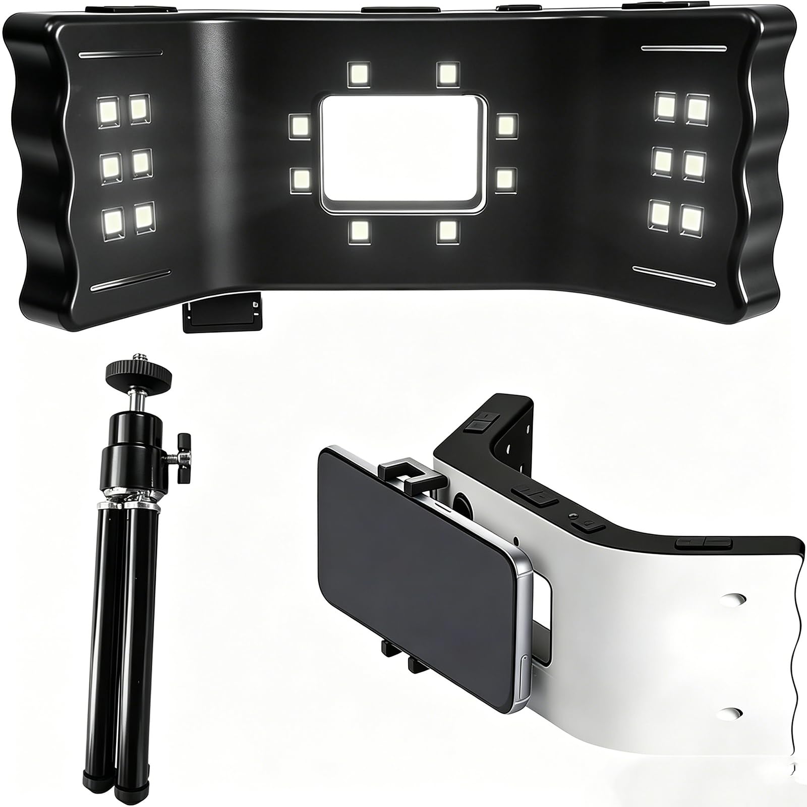 Luce Mobile per Fotografia Dentale, Luce per Fotografia Odontoiatrica, Kit per Fotografia di Otturazioni Dentali con Staffa, 5 Livelli di Luminosità, Intensità Luminosa Fino A 32000 LX per