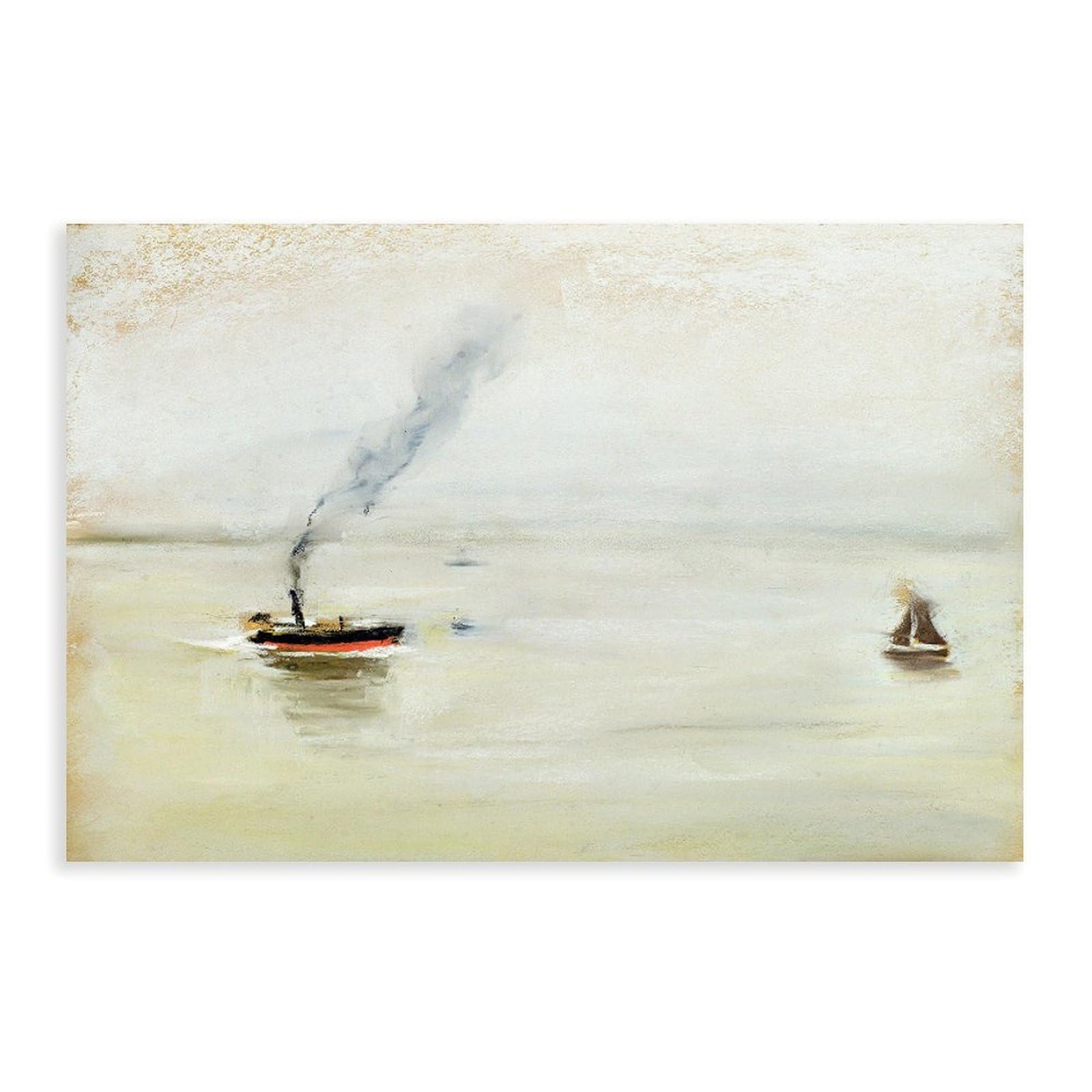 DFJyjFGJJ Max Liebermann,Rainy Weather on The Elbe Canvas Wall Art Print Poster For Home School Office Decor 24" L X 36" W