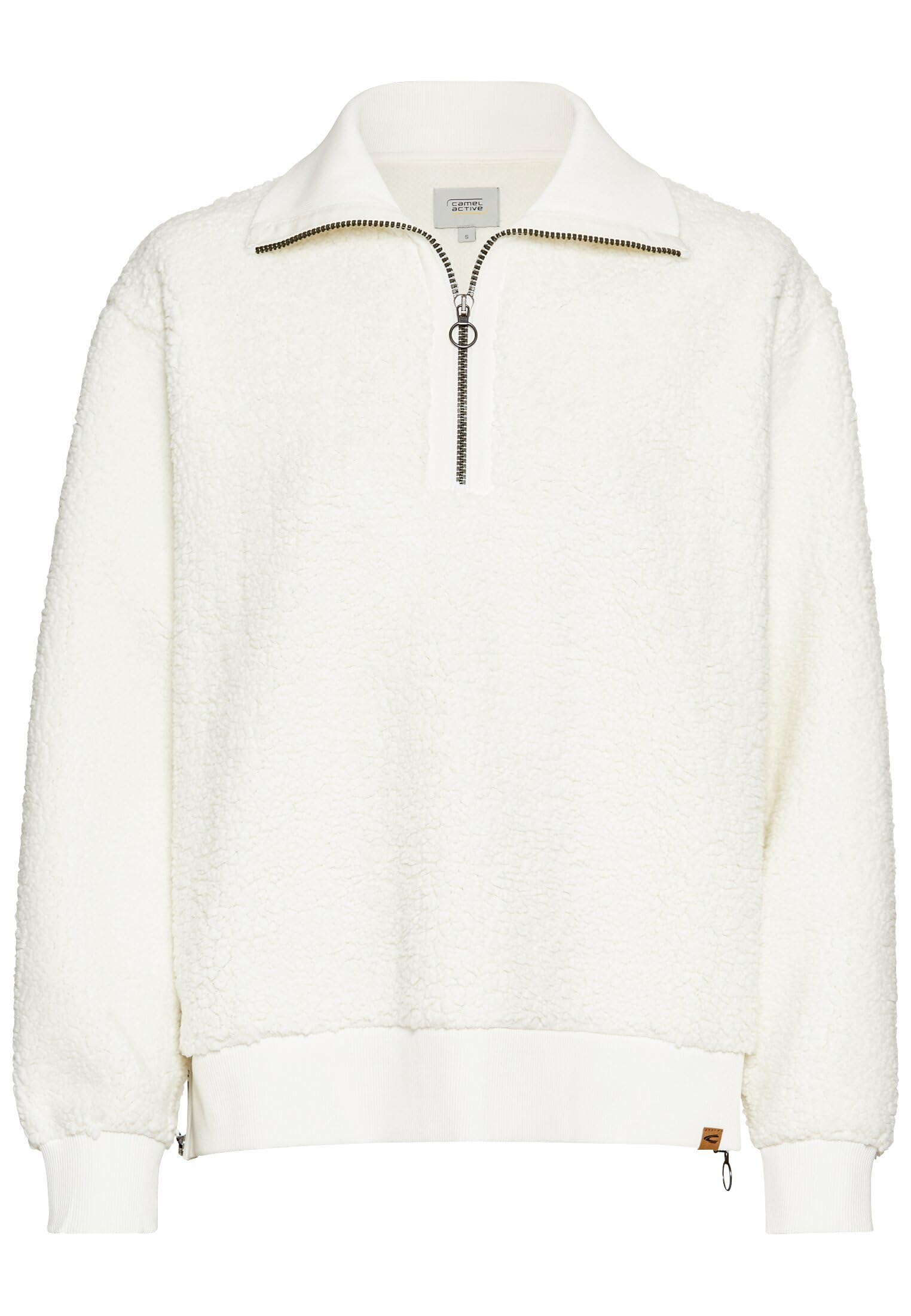 camel active Damen Plüsch Sweater Weiß - Weicher Pullover | Regular Fit