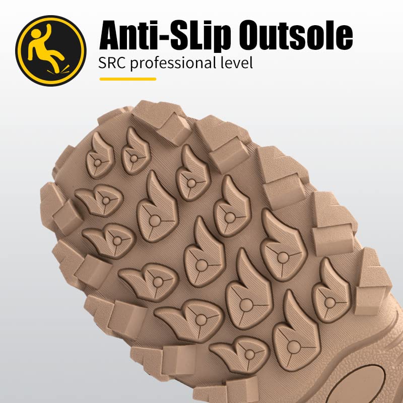 Image of Work Boots for Men,Lightweight Breathable High Top Steel Toe Boots,Unbreakable Steel Toe Shoes,Non Slip Safety Work Shoes.