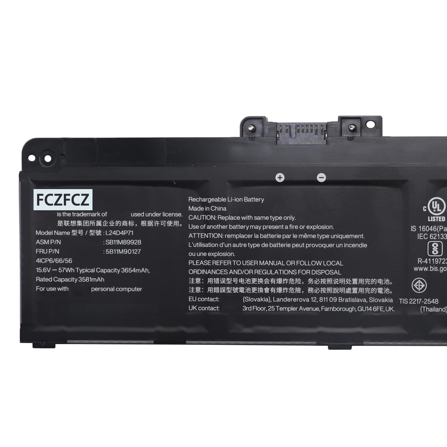 Amazon.com: FCZFCZ L24D4P71 Battery 57Wh 3654mAh Replacement for