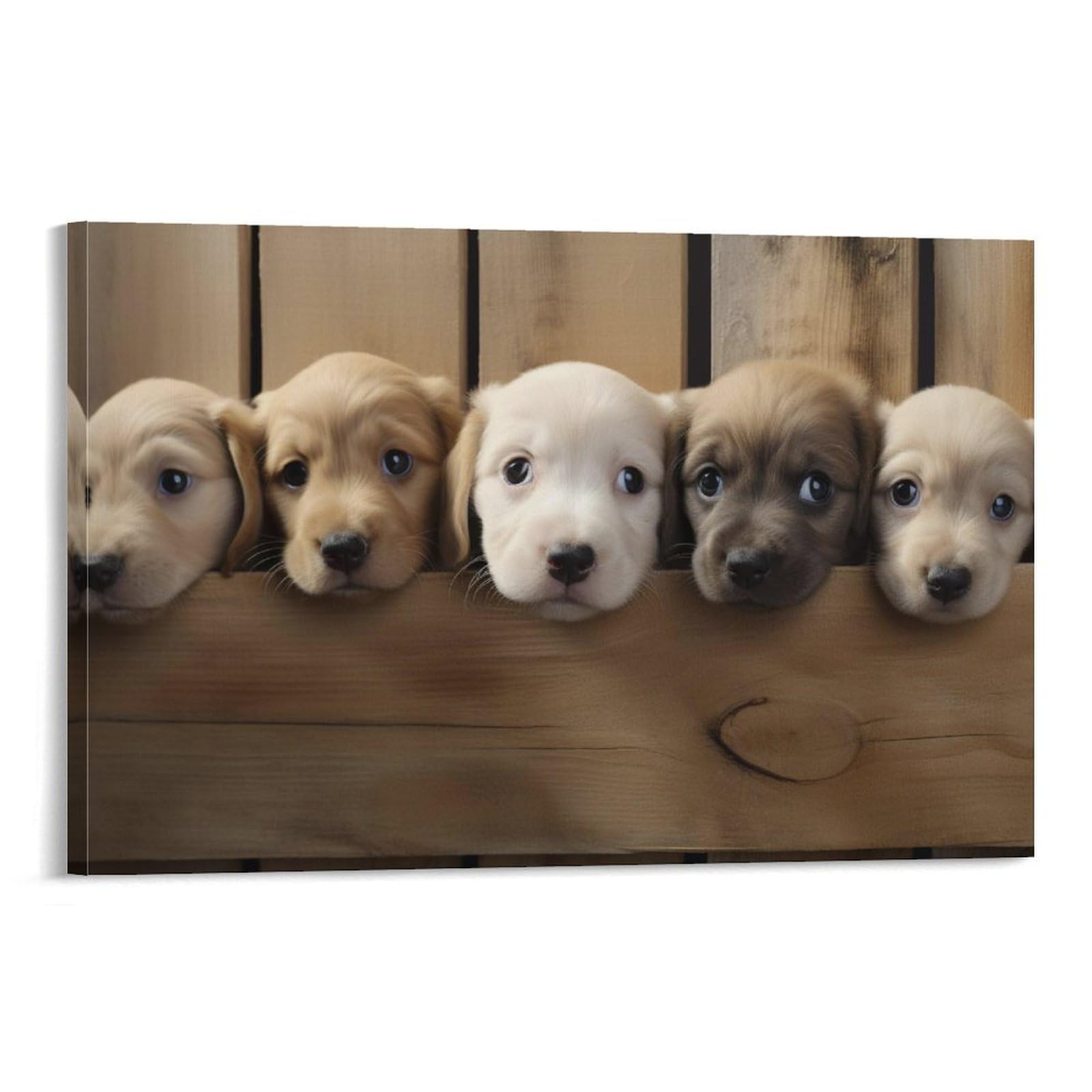 FOCCAR Funny Dog Canvas Wall Art Cute Farmhouse Animal Posters Wall Decor Painting Art for Home Room Artwork