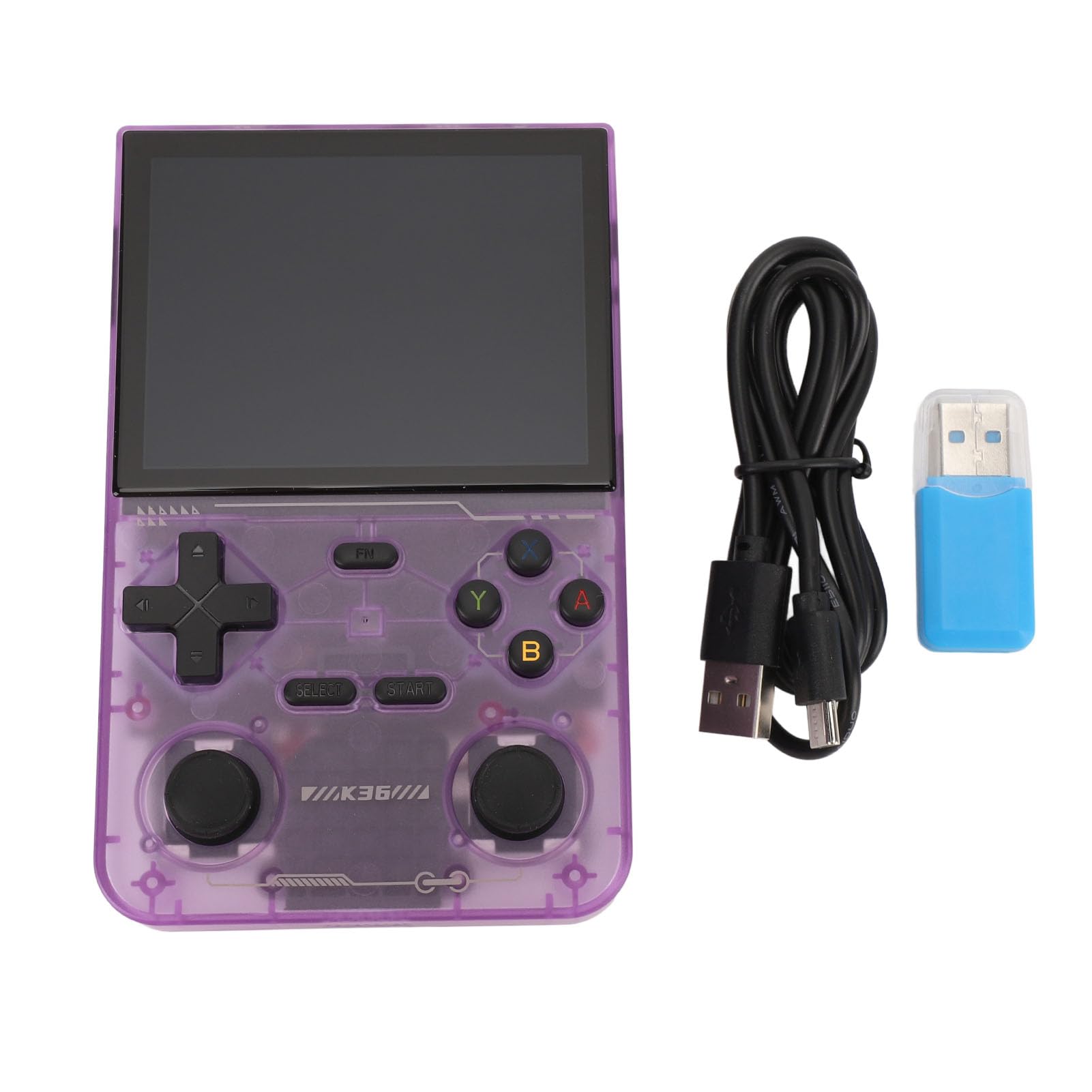 Przenośna Konsola do Gier Retro Konsole do Gier z 3,5-calowym Kolorowym Ekranem IPS, Podwójnym Joystickiem 3D Retro Konsola do Gier Typu Open Source 3500 MAh Bateria 640x480