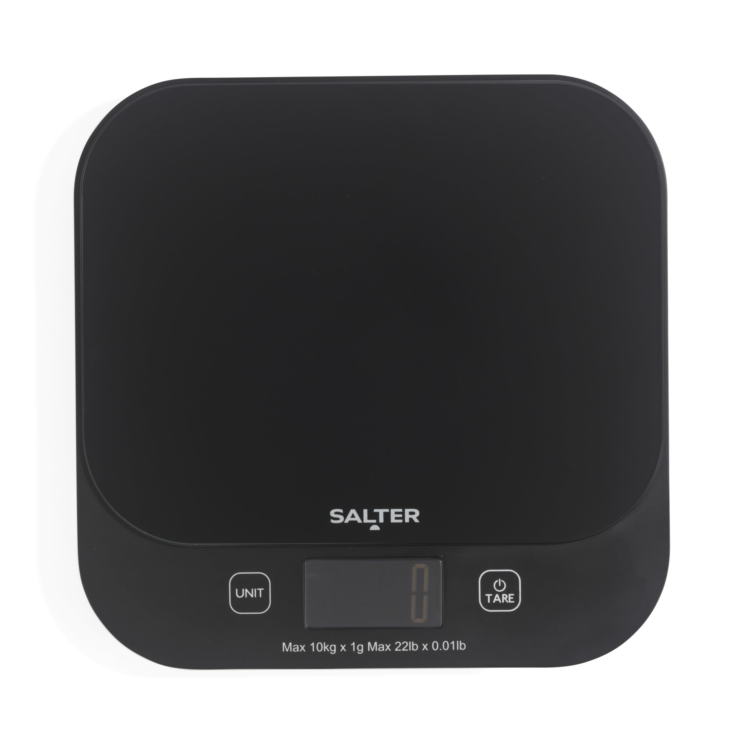 Salter Expert Digital Kitchen Scale - 10kg Capacity, Waterproof & Washable Platform, Add & Weigh Multiple Ingredients, Aquatronic For Measuring Liquids, Easy Read LCD Display, Includes Battery