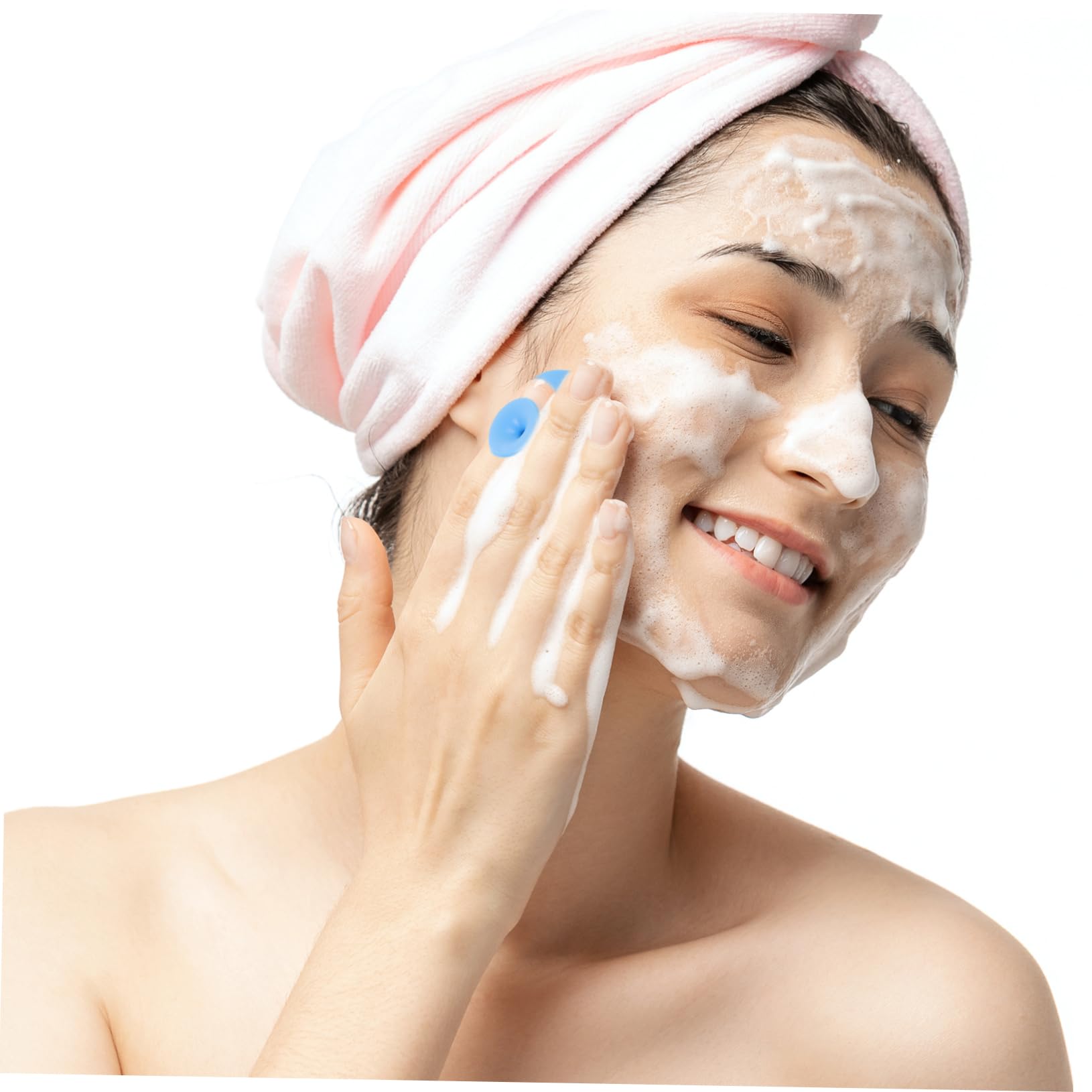 FOMIYES Face Exfoliator Brush Set 6pcs Gentle Silicon Bristles Cleansing Brush for Face Deep Clean Exfoliate