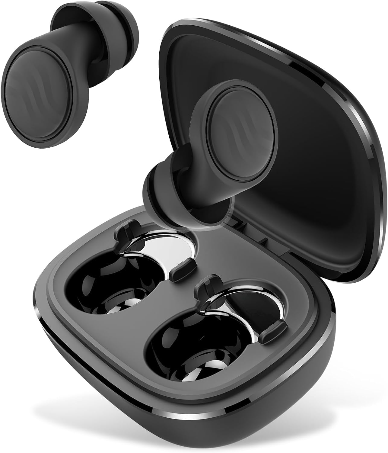 Q2Pro - Tapones para dormir de silicona con reducción de ruido de 35 dB, reutilizables, 7 pares de puntas ultrasuaves XS/S/M/L, para dormir, viajes, conciertos, trabajo y concentración
