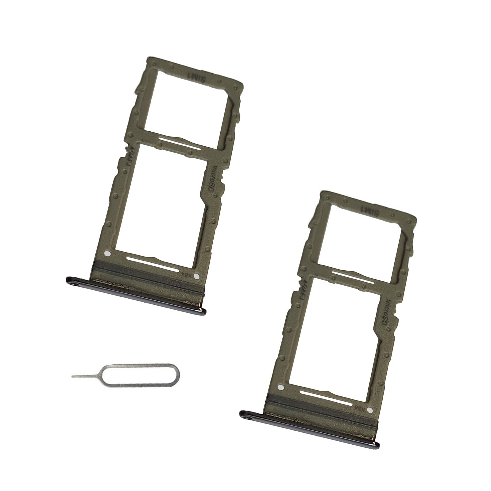 Photo 1 of [2pcs Pack] Galaxy A71 5G Replacement SIM Card Tray Holder Parts for Samsung Galaxy A71 (5G) SM-A716U SM-A716F SM-A7160 -Black Color (Not fit for A71 4G A715)