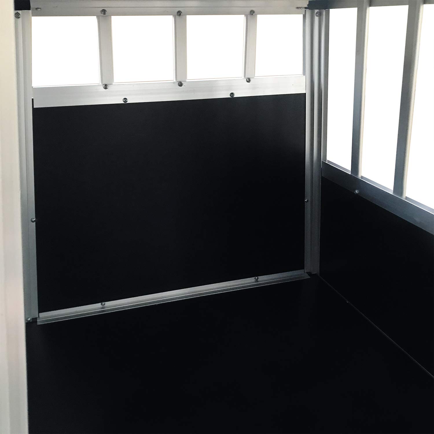 Defacto Cage de transport pour chien en aluminium - Cage de voyage pour voiture - Porte grillagée verrouillable - Caisse de transport pour animaux (noir, XXL) 95 x 85 x 69 cm