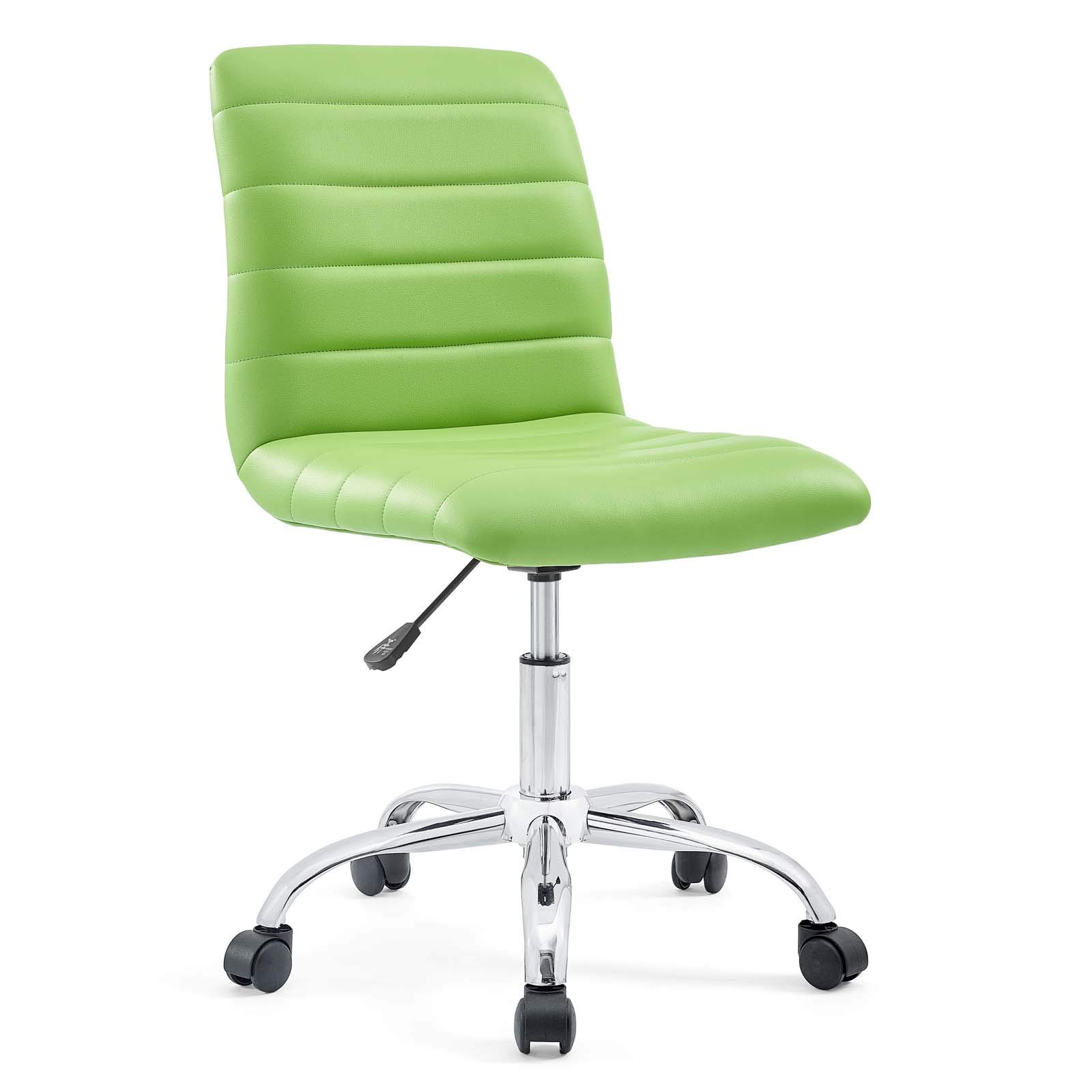 Amazon.com: Modway Ripple Ribbed Armless Mid Back Swivel Computer 