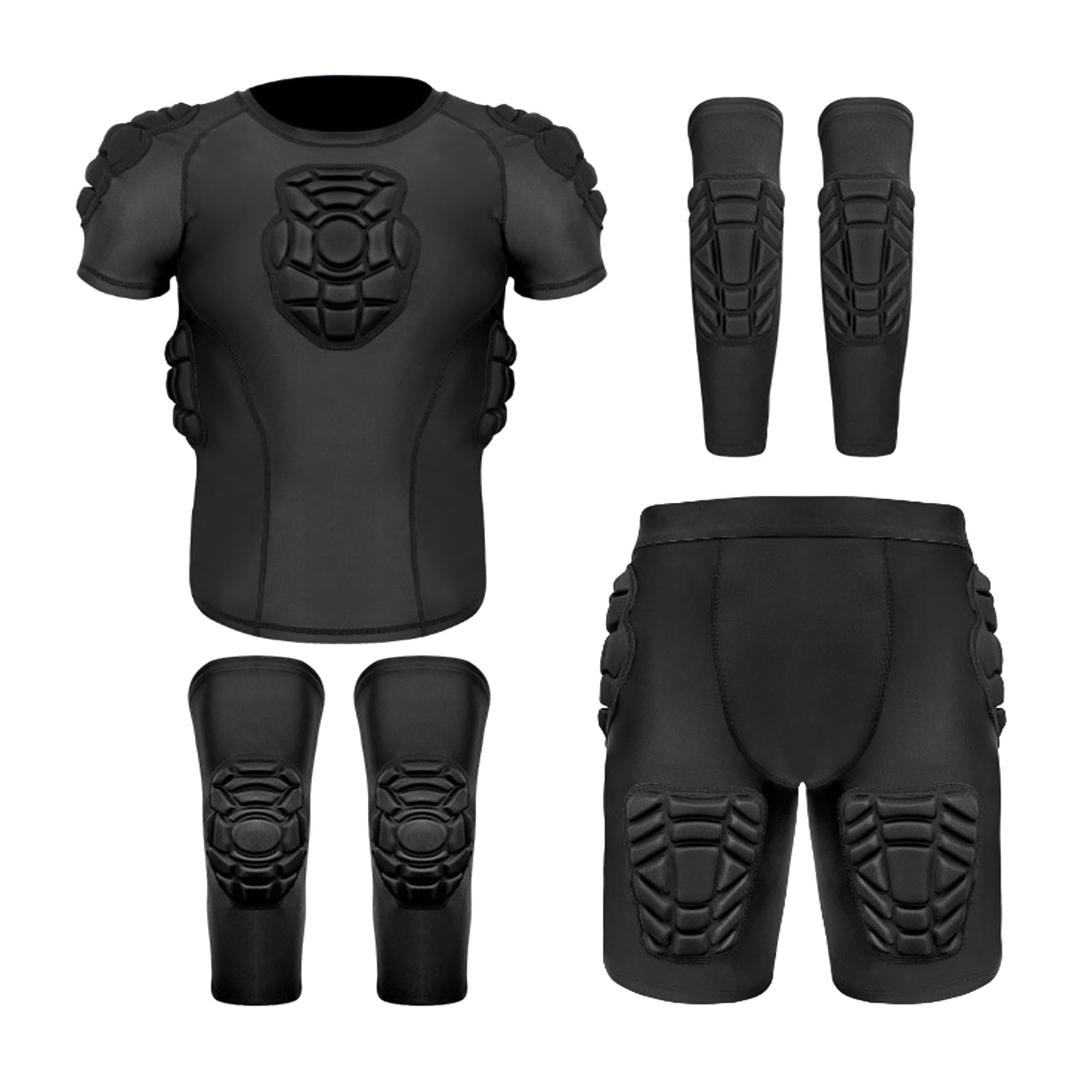 Genérico Camiseta Portero Protección y Ropa Compresión Hombre con Espuma EVA - Equipo Antiimpactos para Fútbol Rugby Baloncesto